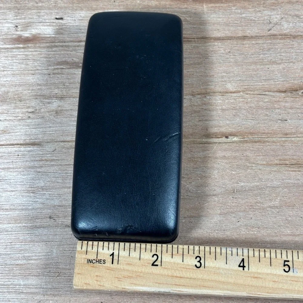Versace Black Hard Shell Sunglasses Eyeglasses Case Gold Logo Clamshell